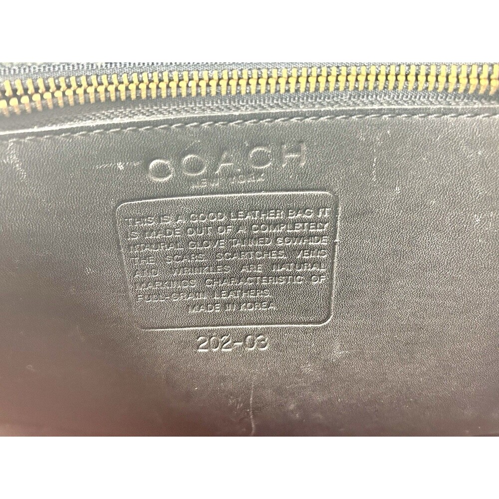 COACH Vintage Crossbody Bag Black Leather Made In Korea Gold Tone Twist Lock - Picture 12 of 16